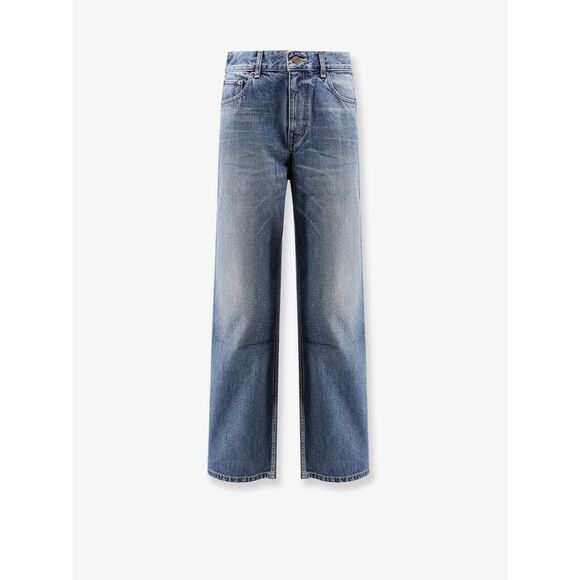 Celine Women Stone-Washed Cotton Jeans